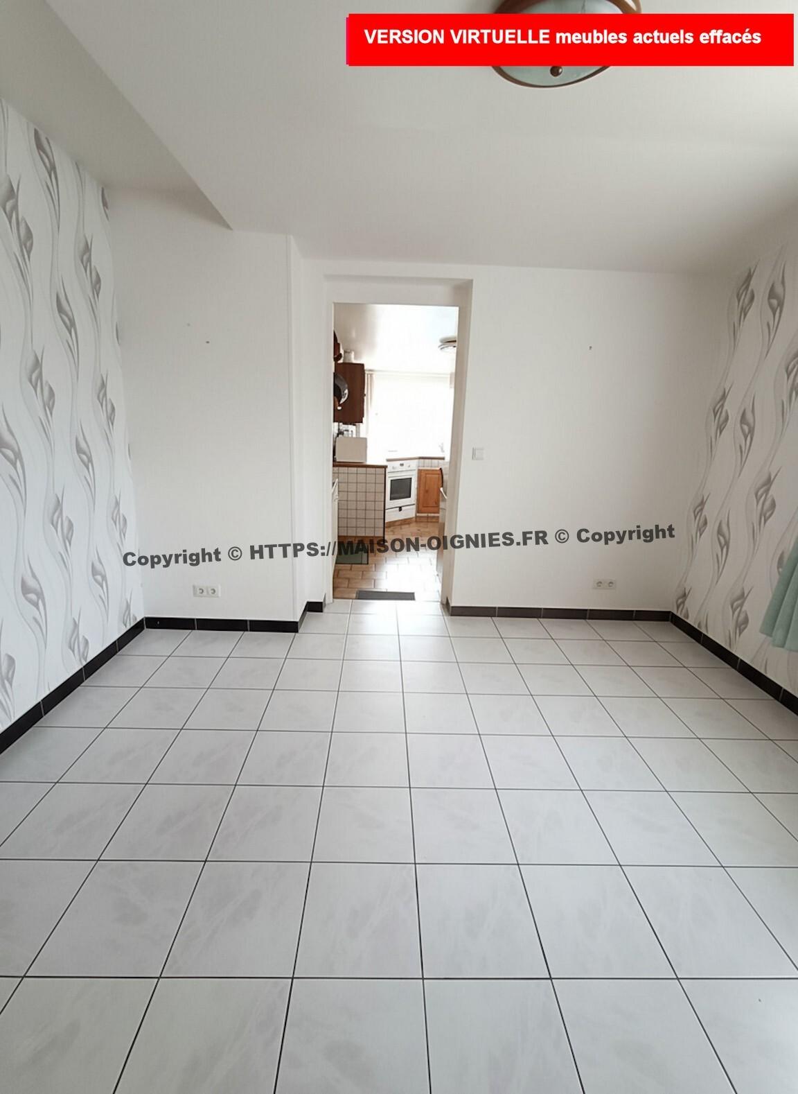 Salon vue virtuelle sans meuble